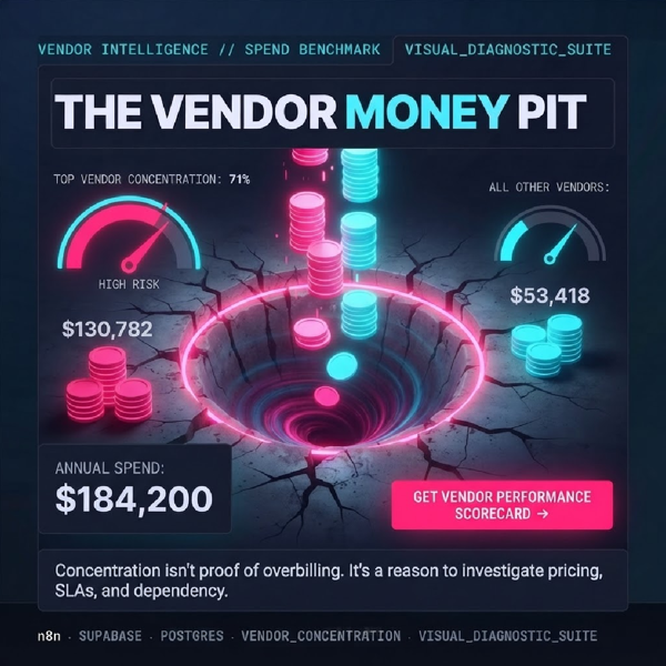 Vendor Money Pit diagnostic card